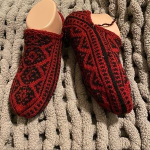 Hand Knitted Turkish Wool Socks | 100 % Natural Wool | Indoor Slipper Socks